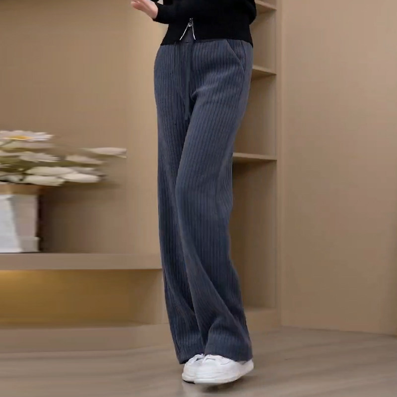 新款秋冬女裤窄版直筒裤