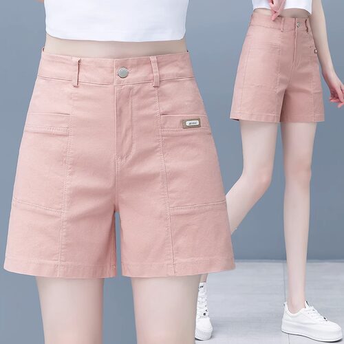 休闲短裤女夏季2026新款高腰a字阔腿裤夏天薄款外穿直筒五分热裤