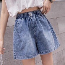 大码女装新款牛仔女短裤2025年夏装宽松阔腿薄款热裤百搭薄款裤子