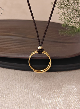 女款平安扣专用挂坠绳戒指挂绳翡翠吊坠绳1.5编织绳锁骨绳子