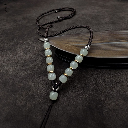 高端和田玉项链绳吊坠挂绳可调节