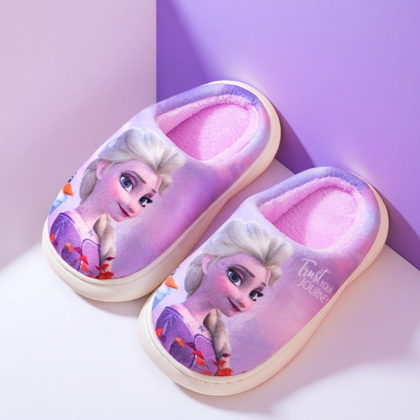 爱莎公主女童棉拖鞋冬季冰雪奇缘中大童毛绒拖鞋软底防滑室内棉鞋,居家布艺,居家棉拖/棉鞋,淘宝优惠券,粉丝福利购,淘宝优惠卷