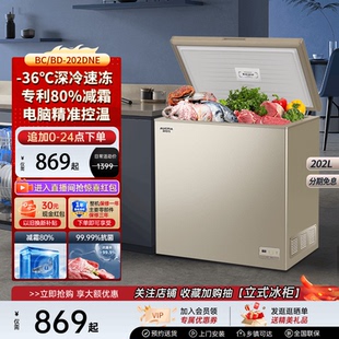 36℃低温 澳柯玛BC 202DNE家用卧式 冷柜变温减霜1级能效冰柜