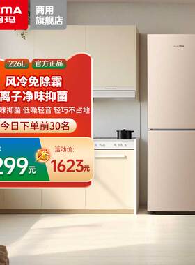 澳柯玛226L风冷无霜双门电冰箱小型家用租房公寓节能