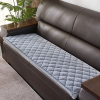 Winter office sofa cushions, warm rabbit plush sofa cushions, genuine leather sofa cushions, anti-slip seat cushions, warm and thickened thumbnail 2