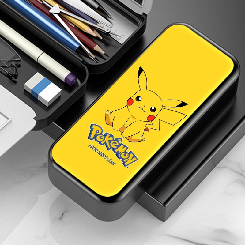 皮卡丘硬壳文具盒卡通铅笔盒