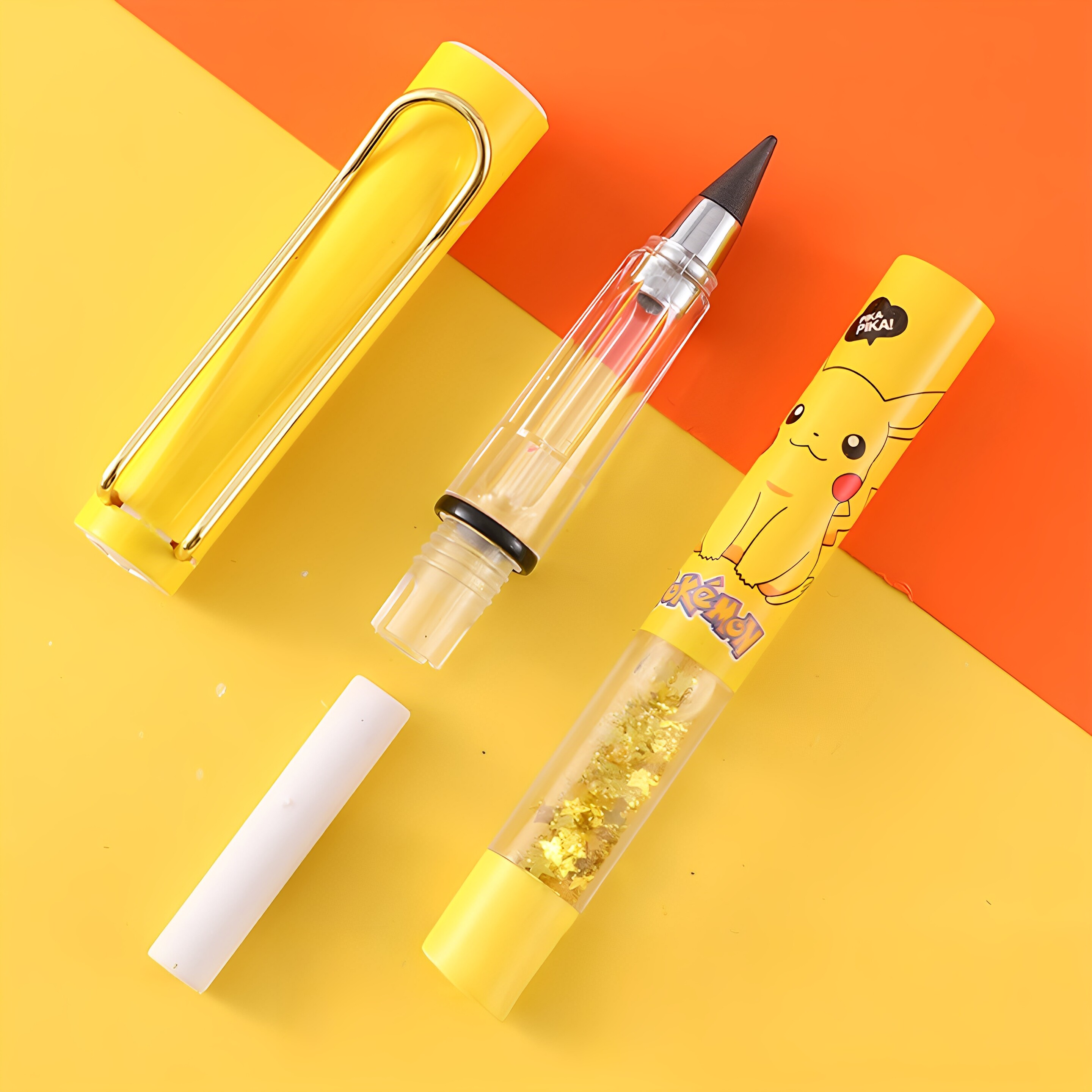 皮卡丘永恒铅笔黑科技笔头小学生正姿宠物精灵卡通免削不断芯文具