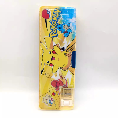 皮卡丘小学生多功能双面文具盒创意宝可梦卡通铅笔盒大容量收纳盒