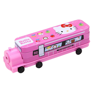 超级飞侠乐迪酷飞小爱文具盒小学生女多功能铁笔盒小汽车儿童铅笔袋幼儿园带笔削创意大容量双层火车头铅笔盒