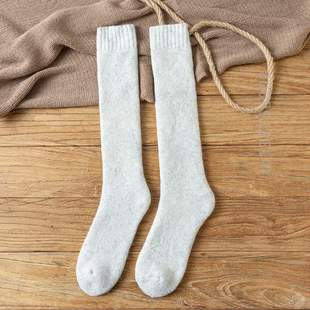 保暖袜加厚女袜袜子小腿棉袜脚长冬天加绒筒 长袜 高筒秋冬季 男士