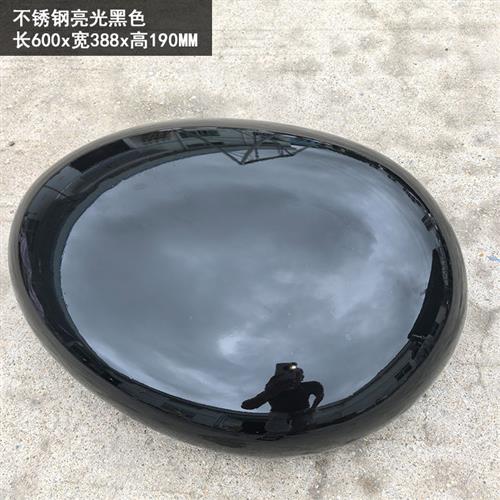 创意不锈钢块面石头雕塑草坪摆件工艺小品公园绿多落地异形厂家