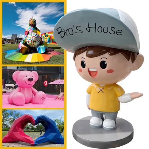 大型玻璃钢雕塑定制厂家卡通人物形象IP户外商场门口园林景观雕塑