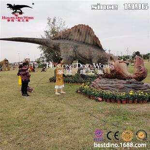 户外软体硅胶仿真恐龙模型仿真棘龙吃鸭嘴龙自贡恐龙厂家大型恐龙