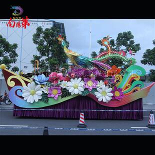 木艺花车玻璃钢彩车影视道具彩车设计制作安装庆典巡游彩车