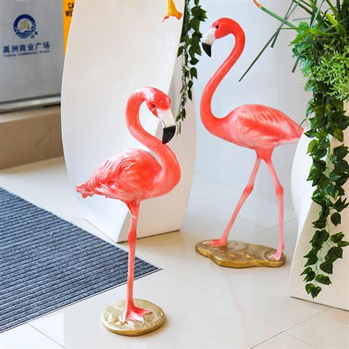 婚庆拍摄道具花园景观园林橱窗火烈鸟大摆件玻璃钢雕塑装饰工艺品