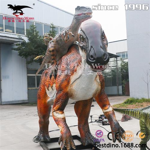 新品户外机械仿真恐龙制作副桎龙迅猛龙森林公园模型摆件.