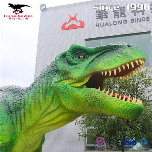 大型仿真恐龙模型厂家机械电动玻璃钢霸王龙美陈展示新款.