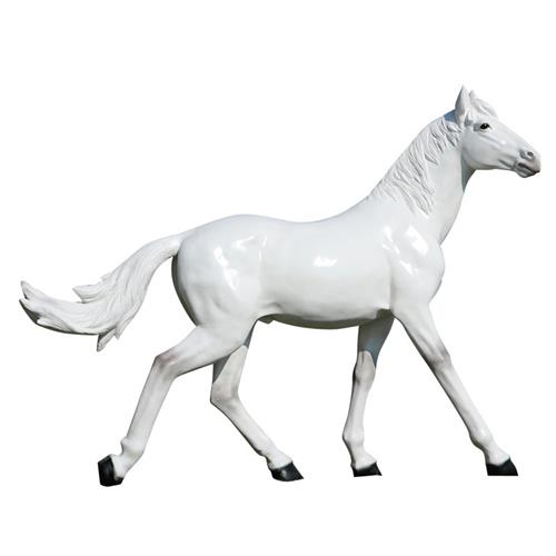 户外大型仿真马雕塑园林景观农场草坪落地装饰玻璃钢骏马模型摆件