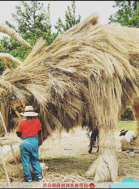 稻草人艺术雕塑农耕文化节草雕农民丰收节活动乡村游农耕道具