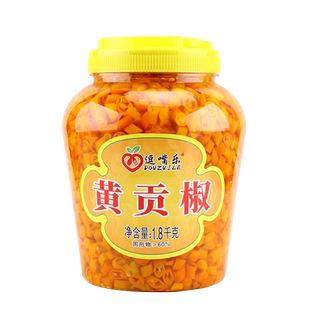 逗嘴乐黄贡椒1.8kg黄剁椒蒸鱼头湖南农家剁椒酸汤拌面饭剁椒酱