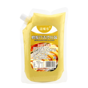 逗嘴乐蜂蜜芥末酱1kg 韩式炸鸡蘸酱烤肉鸡排拌饭酱沙拉酱黄芥末