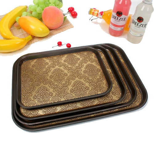 golden Plastic Leatherwear non-slip rectangle Tray Rectangular tray Imitation leather rectangle tea tray Leather trayin the Packing, Tray/base, Plastic tray category - from Buy2taobao.com to provide professional Taobao agent buy service