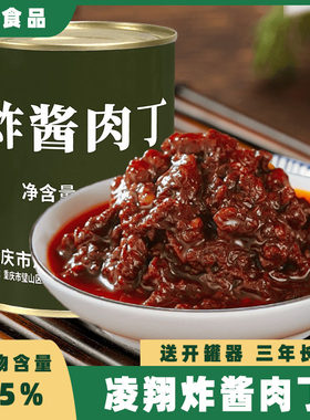 凌翔炸酱肉丁罐头500g肉沫酱下饭杂酱拌面拌饭罐装批发重庆风味
