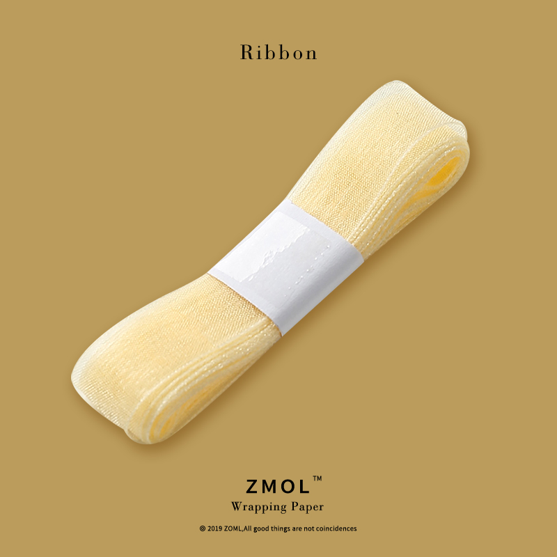 zmol原创透明丝带中秋节节日礼物礼品包装材料送男女友diy手工装饰材料礼盒装饰配件3米送礼