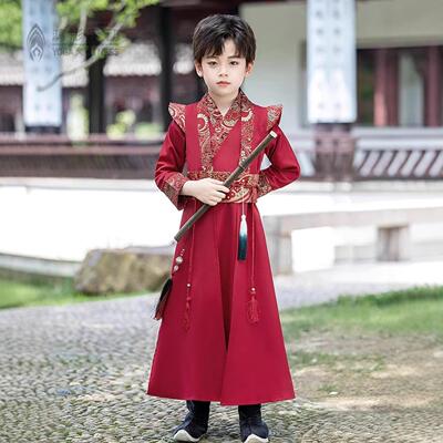 男童汉服唐装春秋款古风