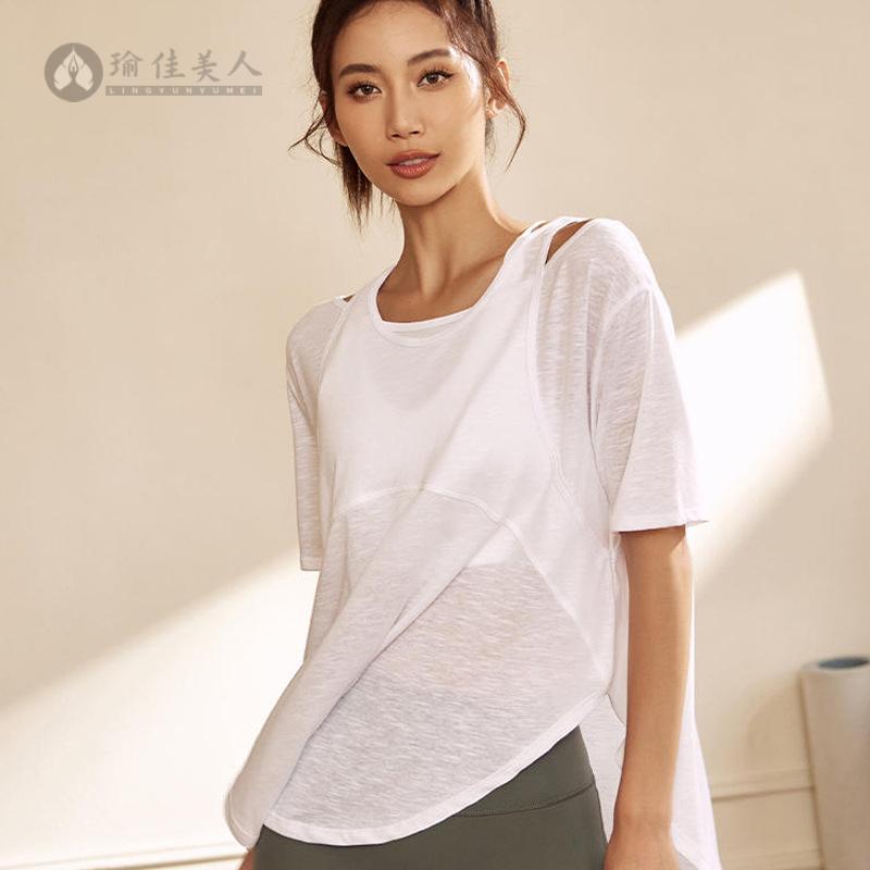 运动上衣女长款遮臀宽松罩衫跑步