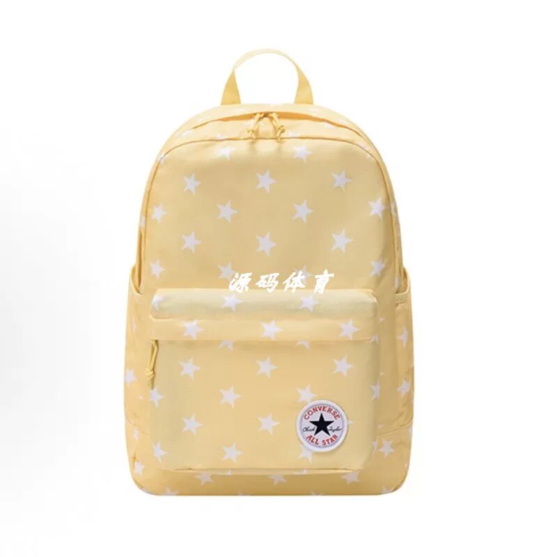 Converse匡威鹅蛋黄双肩包正品初高中男女学生满印星星图案书包