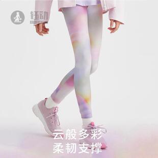 2024春季新品女童运动裤弹力速干儿童瑜伽裤跑步舞蹈训练修紧身裤