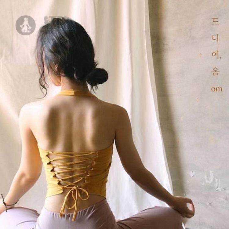 好看的性感时尚交叉绑带美背挂脖