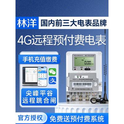 临阳4g远程智能电表预付费单相手机支付物业家用电能表220V