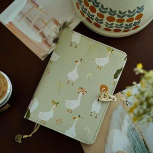 手工布艺手帐本布面笔记本A6活页本文艺小清新日记本盖章本随身本