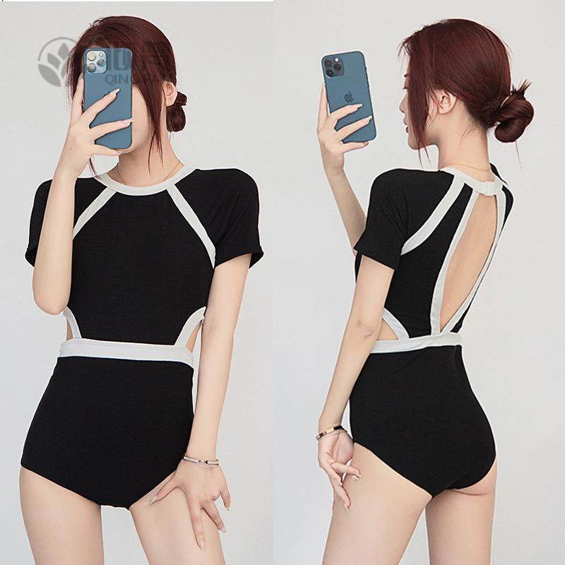 泳衣女款性感连体保守小胸聚拢遮肚显瘦泡温泉度假游泳衣