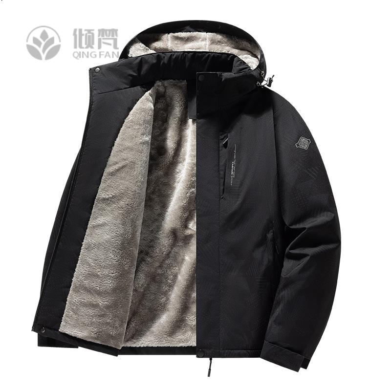 冲锋衣外套男棉衣秋冬季加绒加厚
