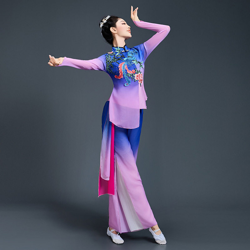 我爱你中国主题舞蹈演出服女连衣