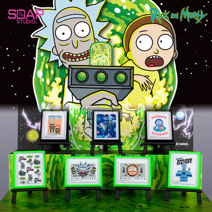 Soap Studio瑞克和莫蒂Rick and Morty美术馆系列磁贴画潮玩盲盒