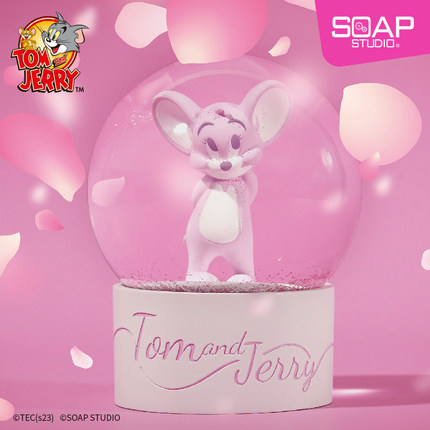 Soap Studio猫和老鼠杰瑞桃花朵朵水晶球情人节惊喜表白礼物治愈
