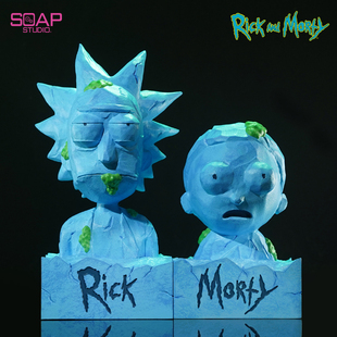Morty半胸像手办潮玩送礼摆件 and Soap Studio瑞克和莫蒂Rick