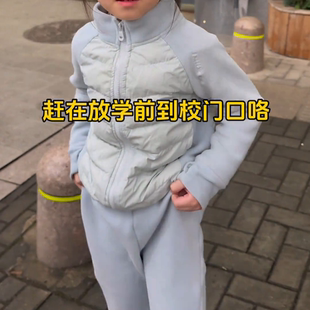 女童羽绒棉轻薄拼接羽绒棉服冬装新款儿童短款修身外套女孩新外套