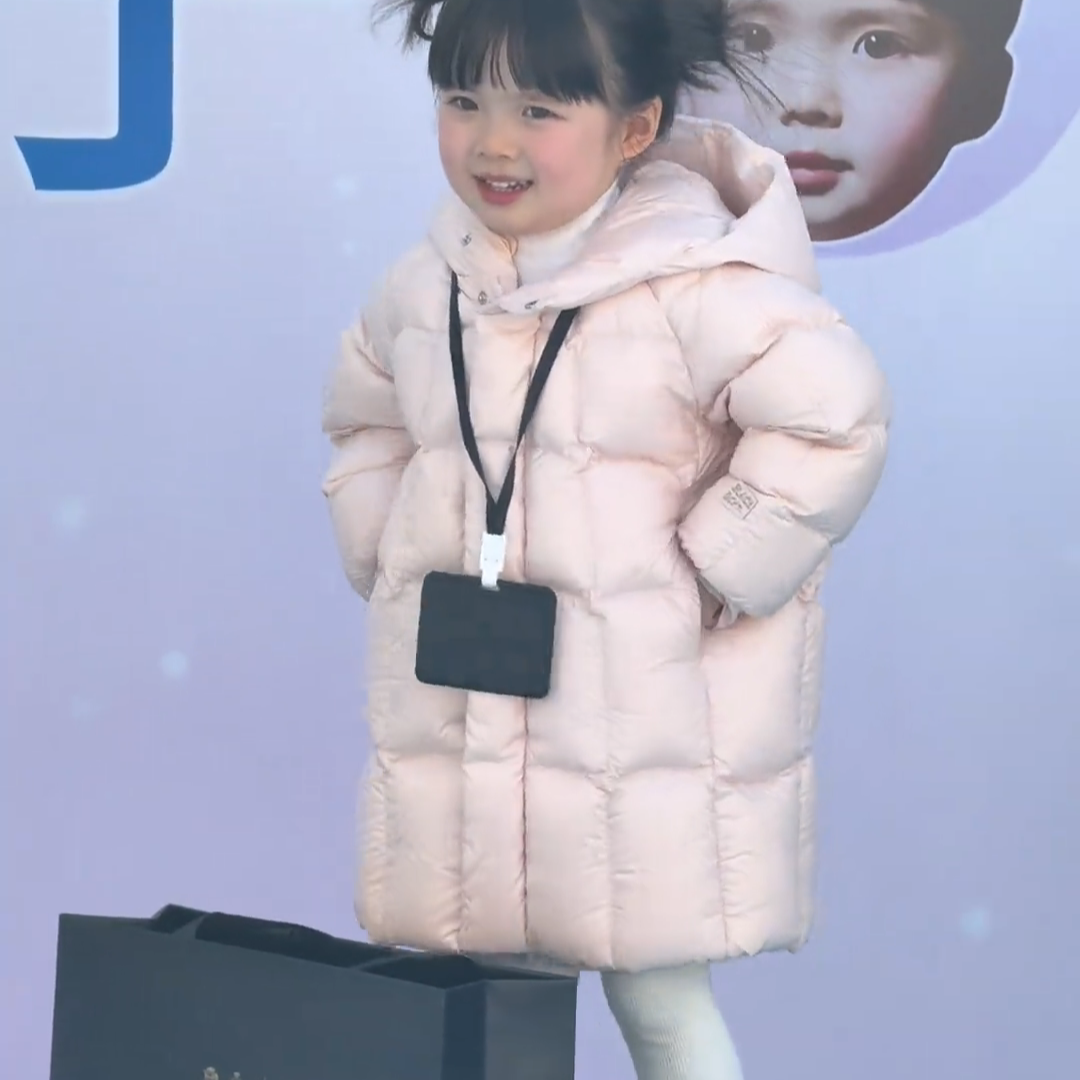 粉色羽绒棉服轻薄款女童冬装
