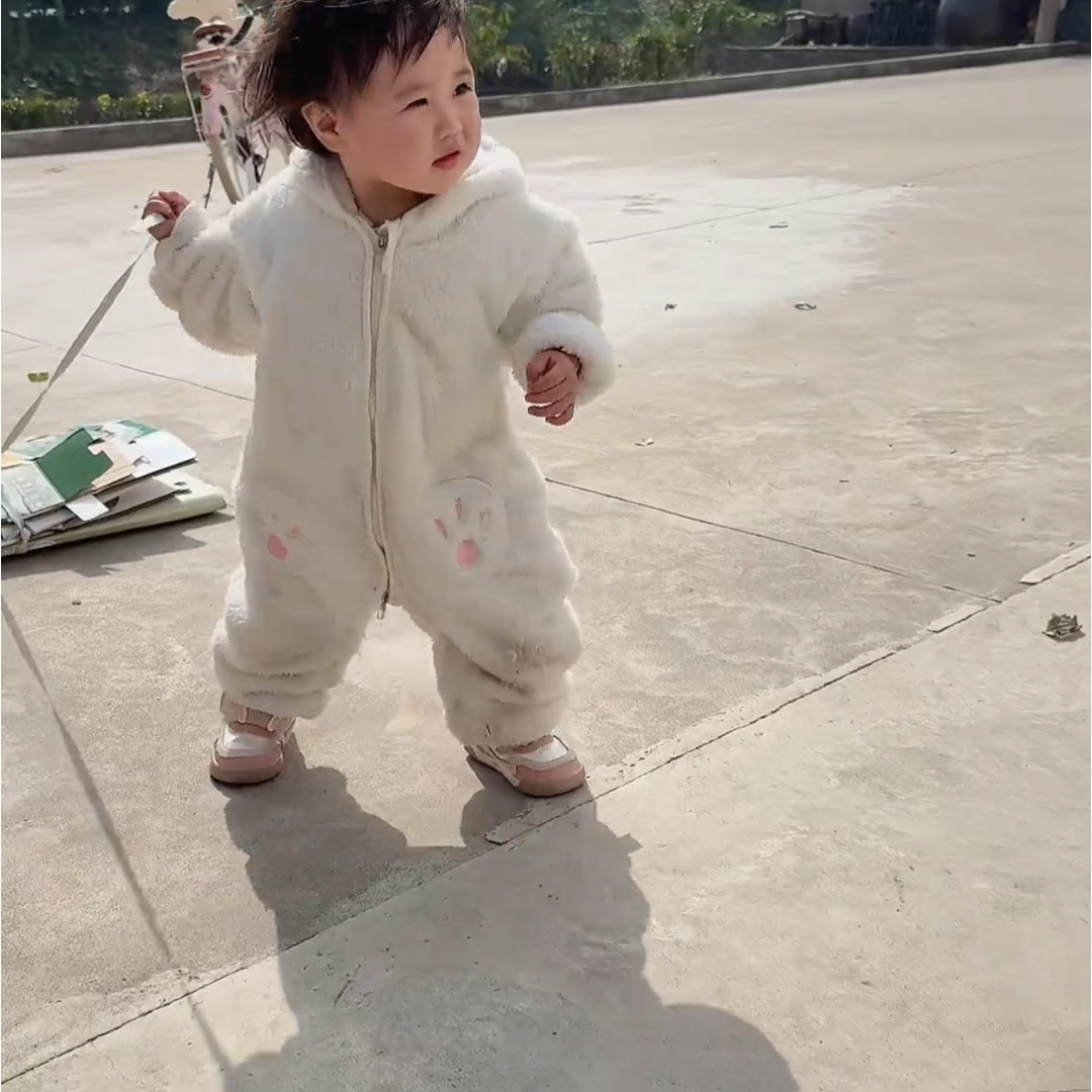 其她婴儿加绒超薄连体衣