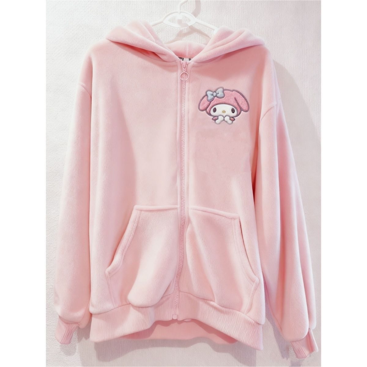 加绒加厚日系甜美可爱美乐蒂刺绣兔耳连帽外套上衣软萌妹服女儿服,女装/女士精品,棉衣/棉服,淘宝优惠券,粉丝福利购,淘宝优惠卷