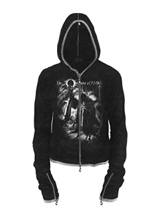 古堡连帽开衫秋冬季长袖外套潮牌卫衣男女扎染高街亚文化朋克上衣