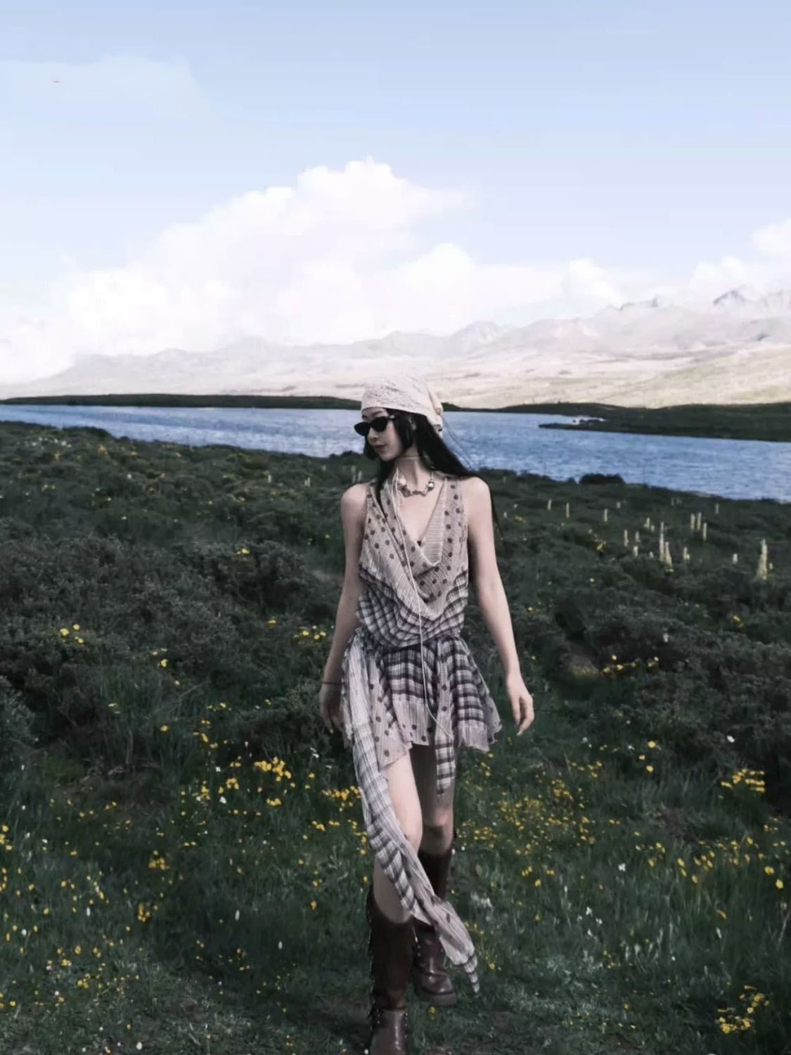 大西北新疆废土风穿搭格子吊带连衣裙子女夏季2026新款不规则短裙,模玩/动漫/周边/娃圈三坑/桌游,lolita洛丽塔连衣裙,淘宝优惠券,粉丝福利购,淘宝优惠卷