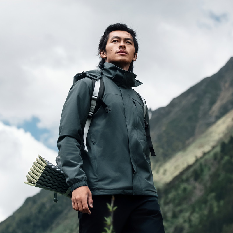 乔丹男款防风防泼水加绒风衣外套