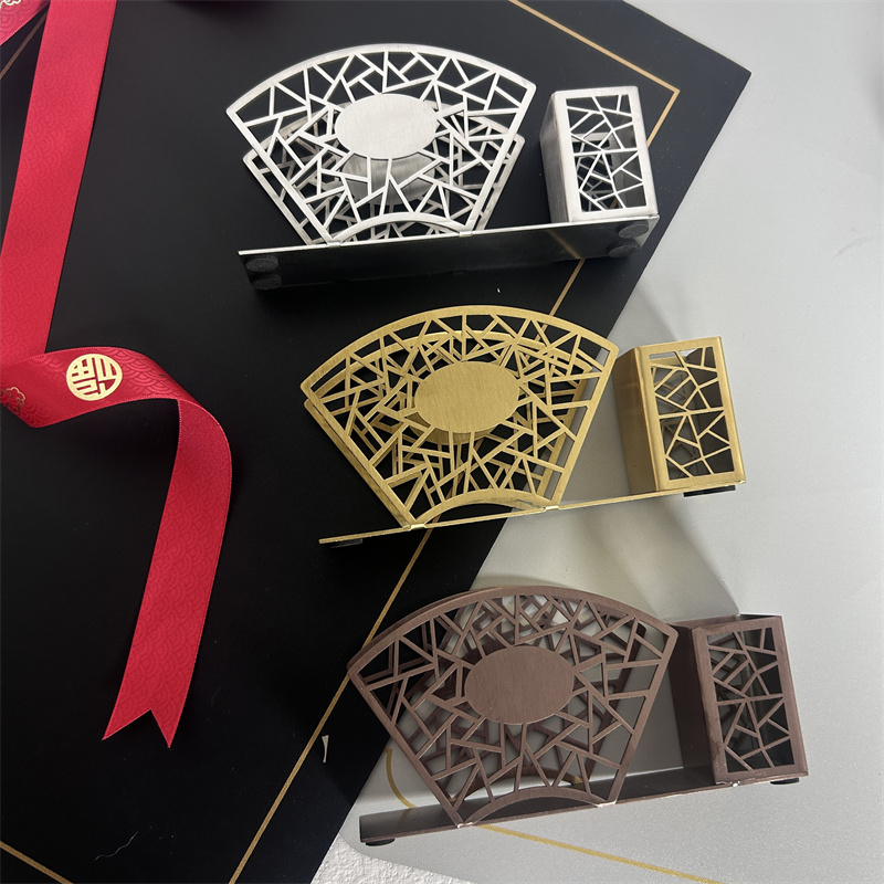 创意镂空新中式不锈钢纸巾架