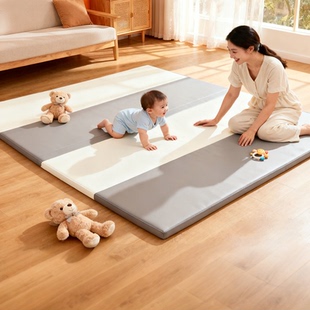 库林亚婴儿童爬爬垫IXPE宝宝折叠PU爬行垫加厚家用无甲醛防摔地垫
